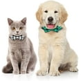 thumbnail image 6 of Plaid Bow Tie Dog Collar Unique Lock Buckle Soft Comfortable, Adjustable Comfy Bowtie for Small Medium Large Dogs Cats Pets Cute Bowtie Detachable, 6 of 6