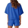 thumbnail image 3 of Half Sleeve Women 2 Pieces Sets Solid Sport Yoga Suit, 3 of 3