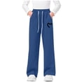 thumbnail image 2 of Qodauz Girls Wide Leg Sweatpants Warm Casual Athletic Pants Cute Print Sweat Pants with Pockets 5-15 Years, 2 of 6
