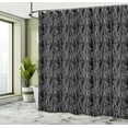 thumbnail image 5 of Ambesonne Black and White Shower Curtain, Iris Flowers Nature, 69"Wx70"L, Black and White, 5 of 5