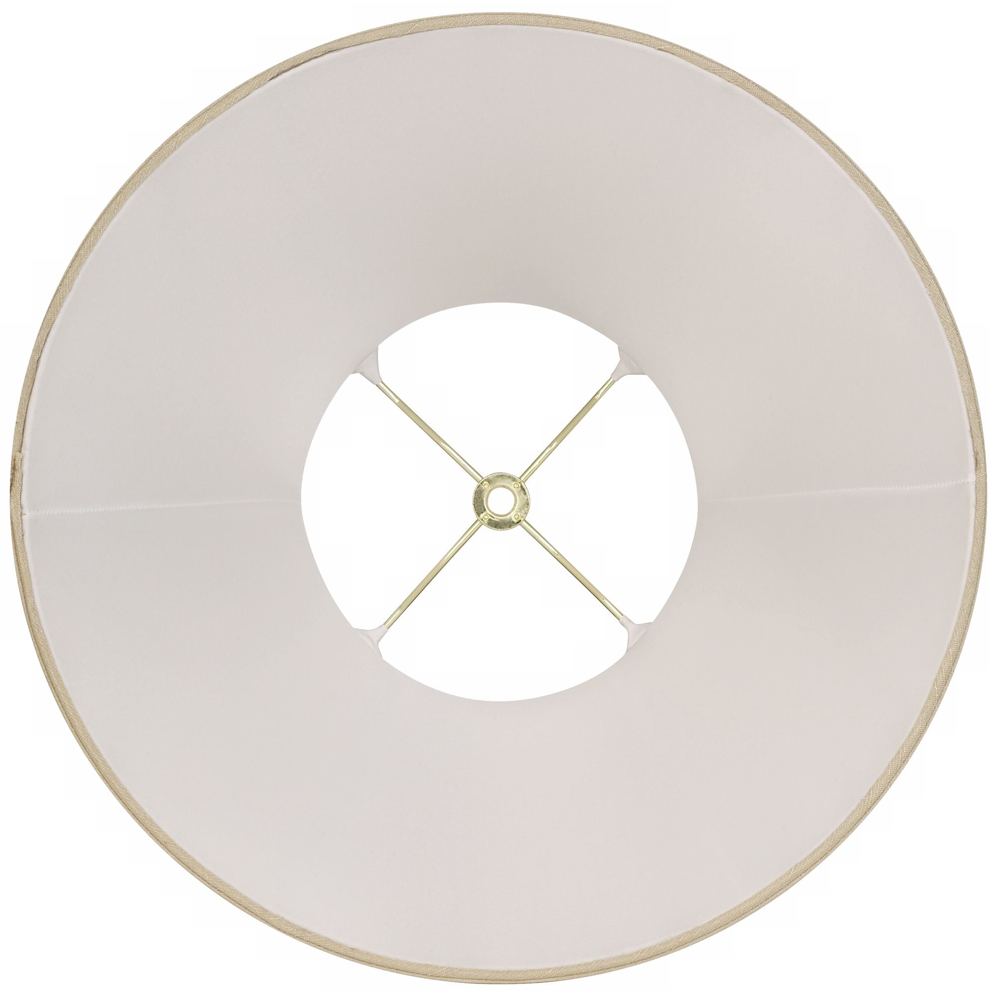 Imperial Shade Taupe Medium Bell Lamp Shade 7" Top x 14" Bottom x 11" Slant x 10.5" High (Spider) Replacement with Harp and Finial