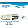 thumbnail image 3 of HQRP 4-Pack E17 Base 43 SMD 2835 LED Light Bulb Dimmable 110V Cool White for Microwave/Refrigerator/Kitchen Vent Hood, 3 of 8