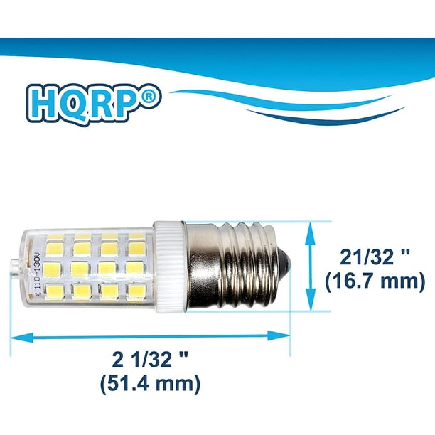 2 ampoules LED E14 / 150 lm pour hotte ou réfrigérateur - blanc du jour, LED SMD
