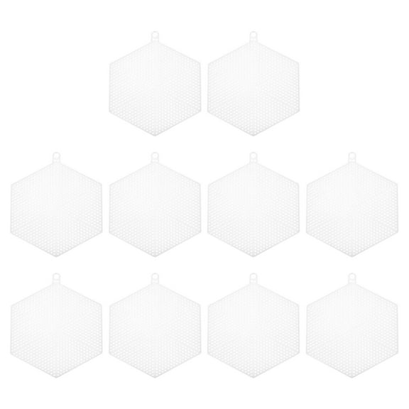 Uxcell Plastic Mesh Canvas Sheets 5.97" Cross Needlework Blank Yarn Crafting Hexagon Shape 10Pcs
