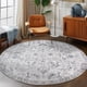 thumbnail image 2 of Alfombra antideslizante Rug Jinchan redonda vintage gris de 183 cm, 2 of 9