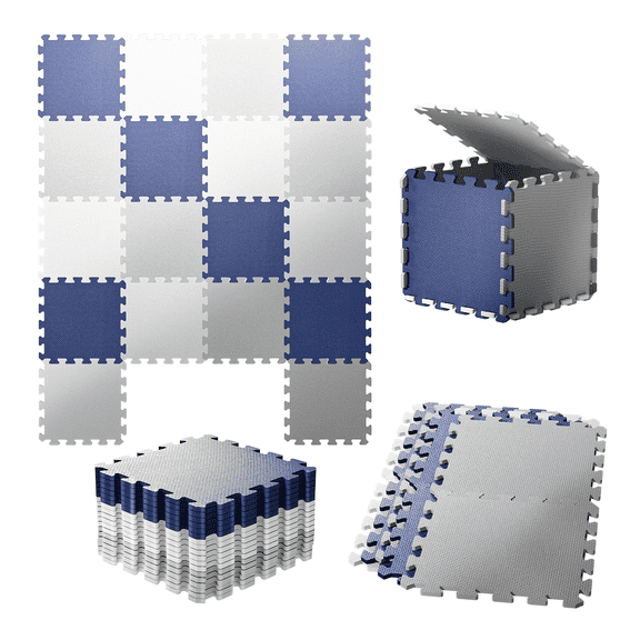 WHIFEA Baby Play Mat 18pcs(30x30x1cm) Foam Puzzle Play Mat Interlocking Foam Tile for Sports-EVA Non Toxic