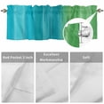 thumbnail image 3 of Color Gradient Striped Valances for Windows Blue Teal Green Ombre Modern Abstract Valance Curtains Rod Pocket Bathroom Small Window Treatments for Kitchen Living Room Bedroom, 42"x12", 3 of 7