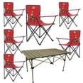 thumbnail image 1 of 6 Sillas Plegables De Camping Y Playa Para Exterior Con Mesa rojo, 1 of 12