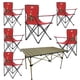 thumbnail image 1 of 6 Sillas Plegables De Camping Y Playa Para Exterior Con Mesa rojo, 1 of 12