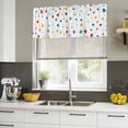 thumbnail image 4 of Colorful Polka Dot Curtain Valances for Windows, Kitchen Valance Window Treatments Panel 2 Pack, Rainbow Point Vibrant Rod Pocket Short Curtains for Bathroom Bedroom 42 x 18 Inch, 4 of 8