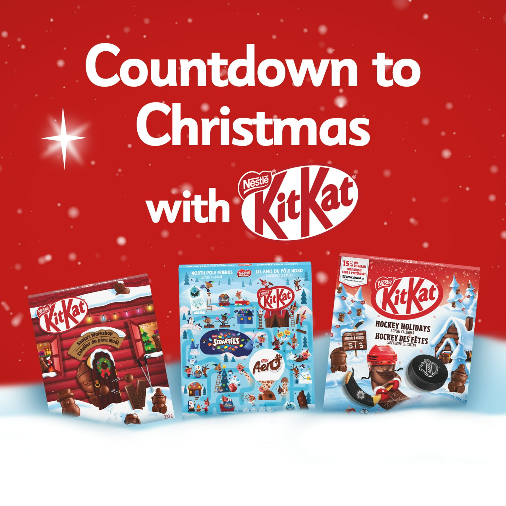 North Pole Friends Advent Calendar Filled With KITKAT Minis SMARTIES Ornaments KITKAT Bubbles AERO Minis KITKAT Santas Perfect Christmas