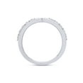 thumbnail image 5 of 1/2 Carat Round Cut Lab Created Moissanite Diamond 2.3MM Width Half Eternity Wedding Band Ring In 14K White Gold Over Sterling Silver(G-H Color,VVS1 Clarity,0.50 Cttw)-5, 5 of 7