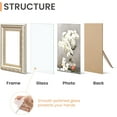 thumbnail image 4 of CozyNestFinds 5x7 Picture Frame with Real Glass, Ornate Vintage 5 x 7 Photo Frames for Wall Decor or Tabletop Display, White and Gold, 2 Pack, 4 of 10