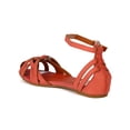 thumbnail image 3 of Nature Breeze Istanbul New Women Leatherette Strappy Ankle Strap Flat Sandal, 3 of 5