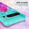thumbnail image 4 of for Google Pixel 8 Pro Clear Case for Girls Women, Liquid Glitter Sparkle Bling Cute Case with Kickstand Gradient Quicksand Cover for Google Pixel 8 Pro JB Bluish Violet, 4 of 14