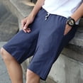 thumbnail image 6 of CENL Men Solid Color Fashion Shorts Summer Breathable Elastic Waist Casual Shorts, 6 of 8
