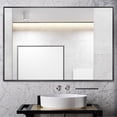 thumbnail image 4 of Full Length Floor Mirror Wall Mounted Rectangle Black 36"x24", 4 of 9