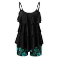 thumbnail image 6 of QLEICOM Women's Swimsuits High Waisted Tummy Control Swimwear Conservative Print Strappy Back Set Two Piece Swimsuits Swimdress Women Bikinis Swimming Suits Cover Ups Bathing Suits Green S, 6 of 6