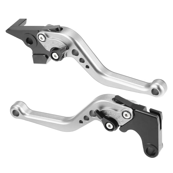 Unique Bargains 1 Pair Motorcycle Brake Clutch Levers Adjustable Folding CNC for Yamaha FZ6 Fazer 2004-2010 Silver Tone