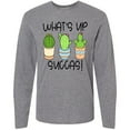 thumbnail image 3 of Inktastic What's Up Succas Funny Cacti Plants Long Sleeve T-Shirt, 3 of 5