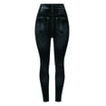 thumbnail image 5 of Niaviben jeans for women stretchy jeans for women womens petite pants wide leg pants woman wide leg jeans for women Jeans Leggings Denim Leggings Tights Hiking Pant Hip Yoga Pants Black L, 5 of 5