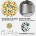 thumbnail image 5 of Designart 'Blooming Orange and White Tulips I' Traditional Circle Metal Wall Art 29x29 - Disc of 29, 5 of 5