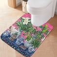 thumbnail image 2 of Yayeee Bath Rugs for Bathroom Floor Set of 2 Non Slip Fluffy Soft Absorbent Mat, White Vibrant Flowers, 2 of 7