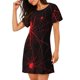 thumbnail image 2 of Balery Red Spider On The Web Camisón de manga corta con cuello redondo para mujer, cómodo y elegante., 2 of 6