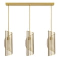 thumbnail image 2 of Hillbourne 3-Light Linear Chandelier in Warm Brass, 2 of 7