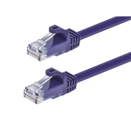 Monoprice FLEXboot Series - Patch cable - RJ-45 (M) to RJ-45 (M) - 3 ft - UTP - CAT 6 - molded, snagless, stranded - purple
