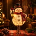 thumbnail image 6 of 3D Lighted Christmas Tree Topper Collection, Snowman Tree Topper, LED Warm White Twinkling Lights, Indoor Home Decor, Vintage Holiday Ornament, 6 of 7