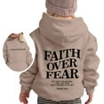 thumbnail image 4 of Toddler Girl Hoodies Jesus Loves You Print Hooded Sweatshirts Long Sleeve Graphic Hoodies Cute Oversize Pullover Top Fashion Winter Clothes 2-3 Years Old Girl Clothes, 4 of 4