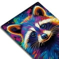 thumbnail image 7 of 1pc Neon Raccoon Metal Wall Art, Waterproof Iron Painting, Vibrant HD Printed Poster, Retro Style Room Decor, High-Quality Indoor & Outdoor Sign, 20x30cm/8x12inch, 7 of 7