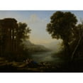 thumbnail image 3 of Claude Lorrain 18x15 Black Modern Framed Museum Art Print Titled - Pastoral Landscape (1638), 3 of 5