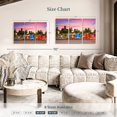 thumbnail image 4 of Elephant Stock Miami Beach Usa Wall Art - Horizontal Multi Panel Canvas - Living Room Wall Decor - Places Multi Panel - Pink And Blue Decor - 38" x 24", 4 of 8