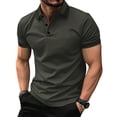 thumbnail image 2 of Men's Polo Shirts Short Sleeve 3 Buttons Golf Shirts Classic Fit Casual Performance T-Shirt, 2XL, 2 of 5
