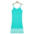 thumbnail image 6 of Besolor Women's Swimsuit Crochet Cover Up V Neck Knit Hollow out Bathing Suit Swimwear Sleeveless Tassel Beach Dress, 6 of 7