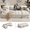 Beige, variant on Sunny Heart Modular U - Shaped Chenille Sleeper Sofa with Pull - Out Bed, USB Ports, Adjustable Backrest & 2 Storage Seats, Tool - Free Assembly, Beige for Living Room