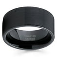 thumbnail image 2 of 9mm Black Tungsten Ring Black Tungsten Wedding Band Men & Women Black Brush Ring Tungsten Carbide Unique Ring Comfort Fit, 2 of 2