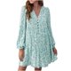 thumbnail image 1 of Moda mujer verano media manga sexy casual estampado floral vestido largo Fridja  yut3666, 1 of 4