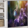 thumbnail image 5 of Wildflowers Butterfly Shower Curtain Sets with Rugs 4 Piece Rustic, 5 of 8
