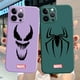 thumbnail image 4 of Soft Back Liquid Case for Apple iPhone 15 Pro Max 12 11 7 6S Plus 13 Mini SE 14 Pro Max XR XS X 8 Marvel Venom Spiderman Coque, 4 of 5