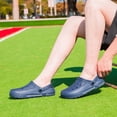 thumbnail image 4 of BNRSHOE Mens Clogs Slip-on Garden Shoes Comfortable Sandals Lightweight Slippers Beach Shoes Dark Blue, 4 of 7