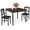 Brown, variant on Furnibear 3-Piece Dining Table Set Wooden Square Kitchen Table for 2 People for Kitchen Dining Room, Brown