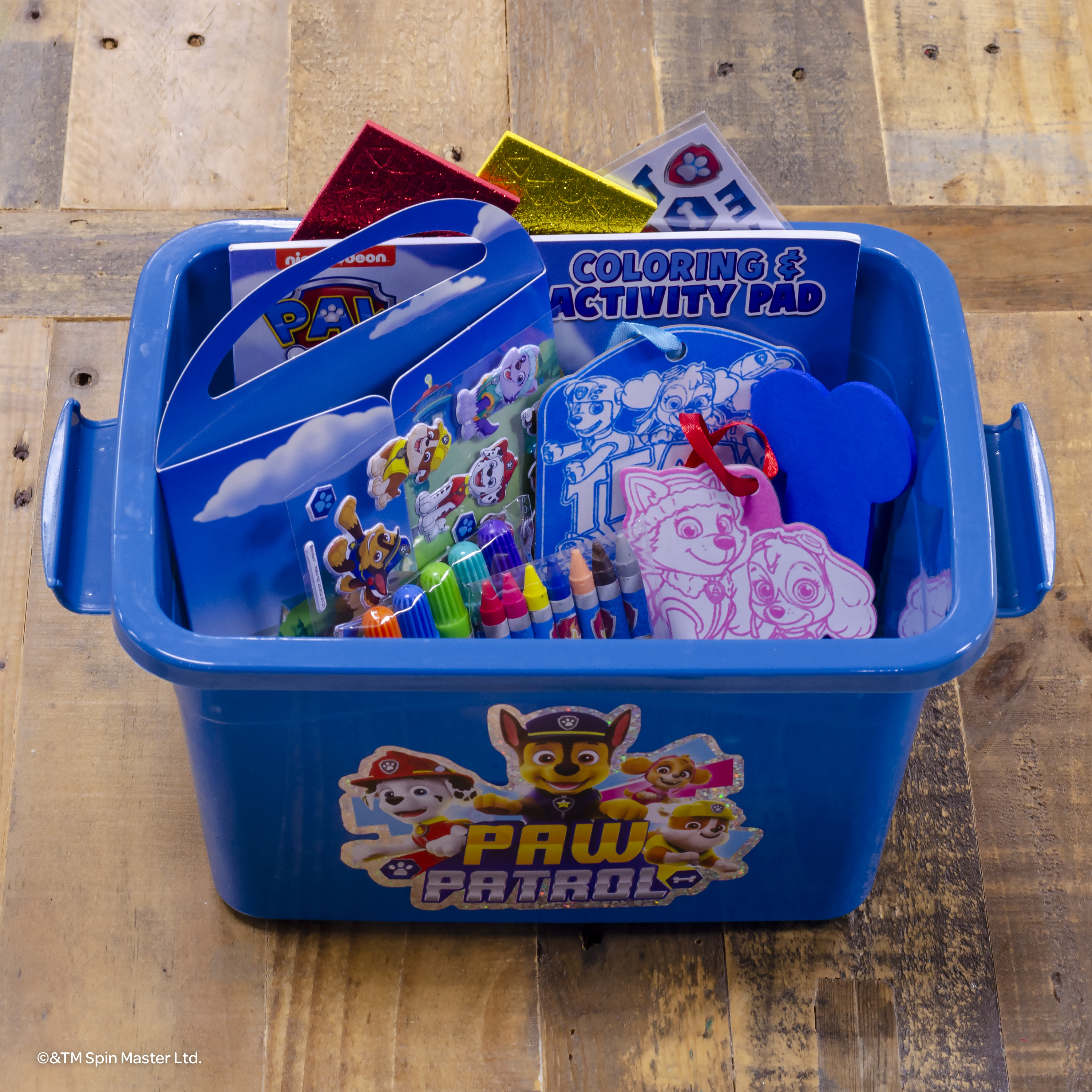 PAW Patrol Art Tub with a Coloring Book and Coloring Supplies - image 5 of 9
