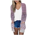 thumbnail image 2 of LOVZFMLL Cardigan pour Femmes Mode Décontractée avec Poches Manches Longues Imprimé Floral, 2 of 5