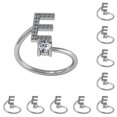 thumbnail image 2 of Jumpingount Mayúscula Anillo abierto Anillos de compromiso ajustables Regalo de joyería E mi 10piezas Jumpingount CBP132304, 2 of 4
