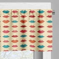 thumbnail image 3 of Ambesonne Kiss Valance Pack of 2, Colorful Girl Lips Pattern, 54"X12", Multicolor, 3 of 5