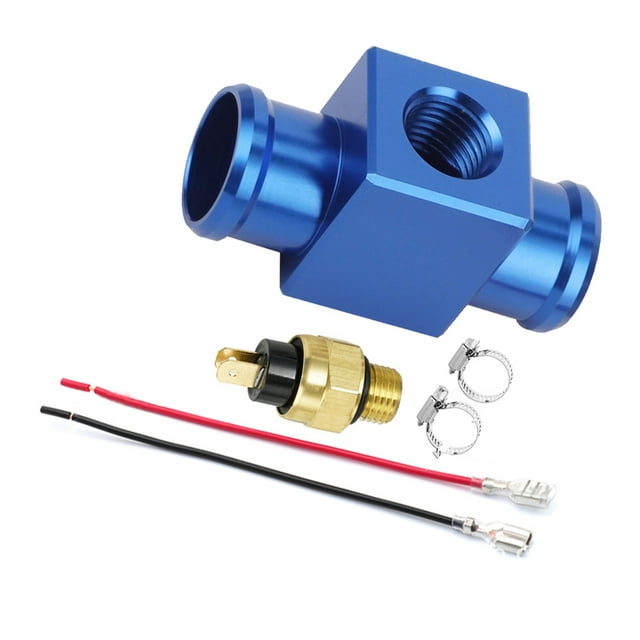 keepw Aluminum Alloy Thermostat Water Temperature Switch Temperature Switch Radiator Switch Sensor Water Blue