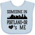 thumbnail image 3 of Inktastic Portland Oregon Someone Loves Me Skyline Boys or Girls Baby Bib, 3 of 4